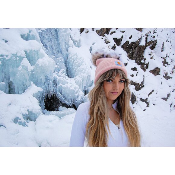 Carhartt Dual Kitty Puff Beanie (REAL BOBCAT FUR) - Picture 3 of 9